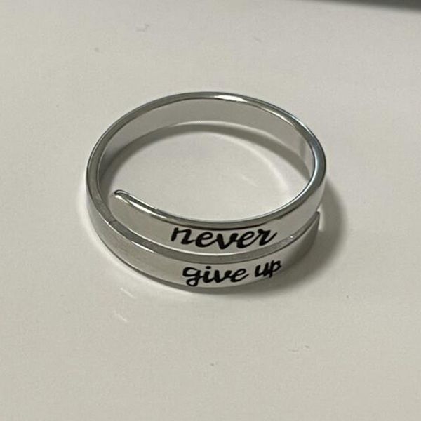 wedding rings encourage trend never give up engrave letter stainless steel i am enough adjustable fashion gift 230710, Slivery;golden
wedding rings encourage trend never give up engrave letter stainless steel i am enough adjustable fashion gift 230710, Slivery;golden