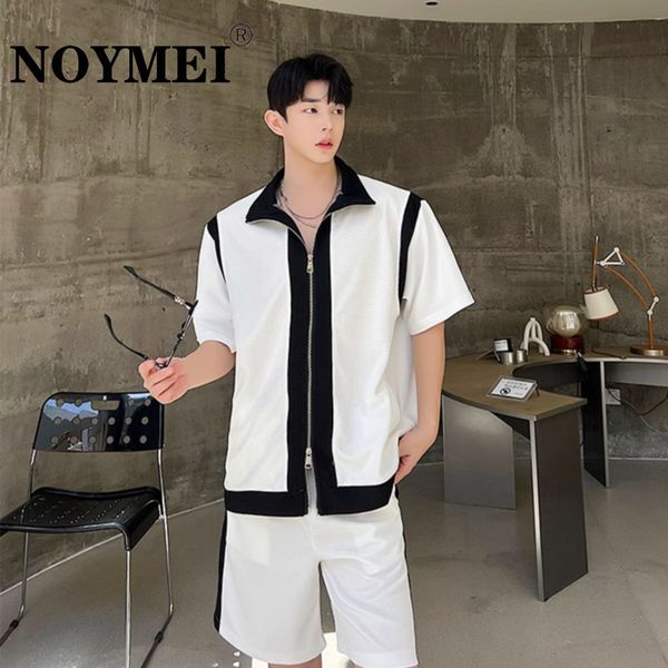 men s tracksuits noymei two pieces set casual straight shorts half sleeve t shirt men contrast color 2023 summer korean style fashionable wa, Gray
men s tracksuits noymei two pieces set casual straight shorts half sleeve t shirt men contrast color 2023 summer korean style fashionable wa, Gray