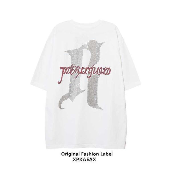 designer fashion t-shirt trendy brand diamond letter craft loose short sleeve oversize american large blast street t-shirt summer, White;black
designer fashion t-shirt trendy brand diamond letter craft loose short sleeve oversize american large blast street t-shirt summer, White;black