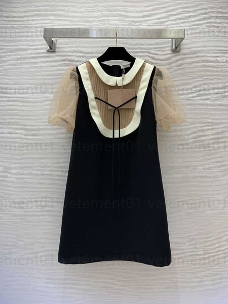 luxury womens tshirt style dress designer clothe temperament sweet mesh color collision splicing tie bow small lapel bubble sleeve black dre, Black;gray
luxury womens tshirt style dress designer clothe temperament sweet mesh color collision splicing tie bow small lapel bubble sleeve black dre, Black;gray