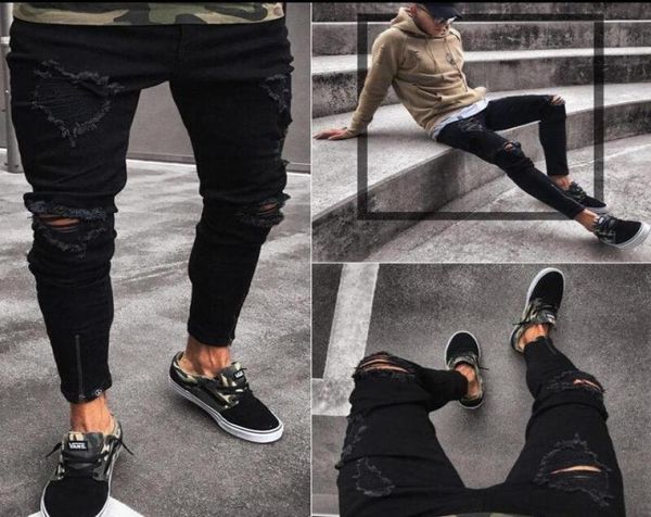 mens cool designer brand black jeans skinny ripped destroyed stretch slim fit hop hop pants with holes for men3848475, Blue
mens cool designer brand black jeans skinny ripped destroyed stretch slim fit hop hop pants with holes for men3848475, Blue