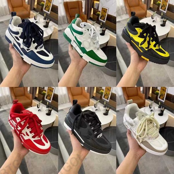 designer shoes men chunky skate sneaker mesh calfskin leather suede rubber outsole casual shoes double laces eu 35-46 with box no449, Black
designer shoes men chunky skate sneaker mesh calfskin leather suede rubber outsole casual shoes double laces eu 35-46 with box no449, Black