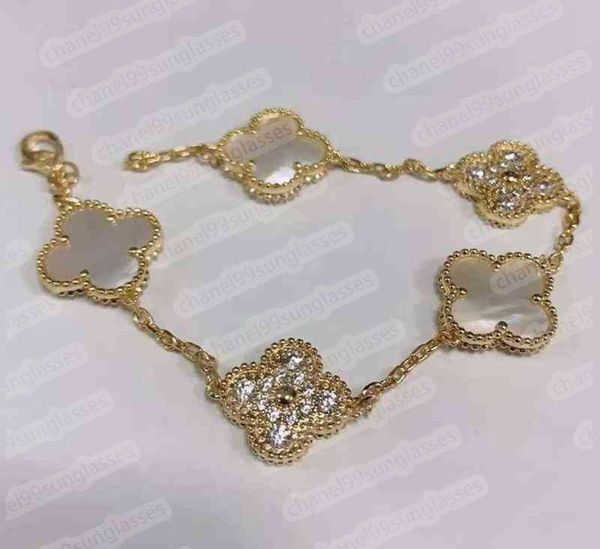 luxury designer bracelet 4 four leaf clover charm elegant fashion 18k gold agate shell mother of pearl couple holiday special coun4186285, Golden;silver
luxury designer bracelet 4 four leaf clover charm elegant fashion 18k gold agate shell mother of pearl couple holiday special coun4186285, Golden;silver