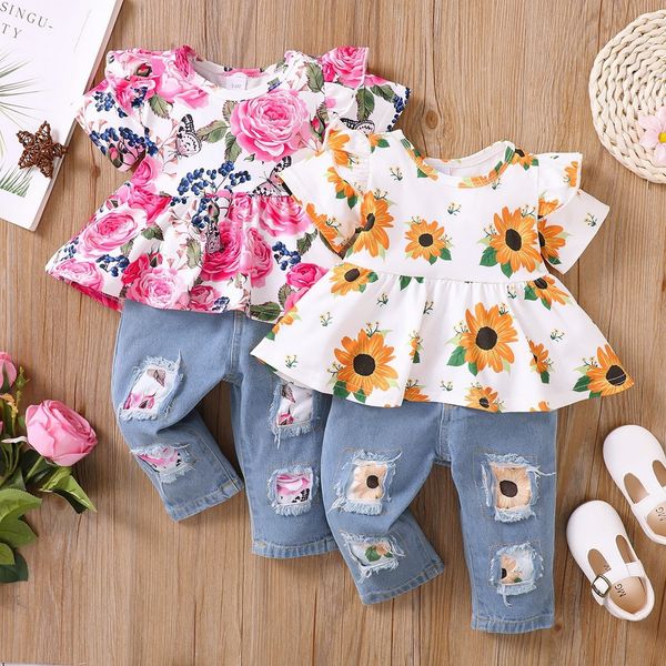 pajamas girls floral print skirt style with patch denim set suitable for babies baby girl outfits 612 months gift 230711, Blue;red
pajamas girls floral print skirt style with patch denim set suitable for babies baby girl outfits 612 months gift 230711, Blue;red