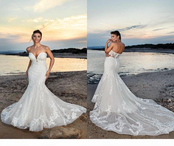 eddy k 2021 wedding dresses sweetheart open back bridal gowns custom made lace appliques sweep train mermaid robe de soiree9232336, White
eddy k 2021 wedding dresses sweetheart open back bridal gowns custom made lace appliques sweep train mermaid robe de soiree9232336, White