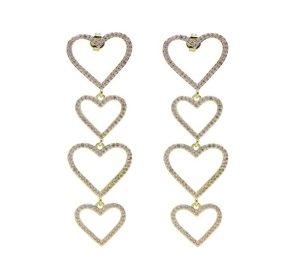 blue pink white 3 colors cubic zirconia hollow heart charm 4pcs gold colorful heart dangle dangling long earring4470510, Golden;silver
blue pink white 3 colors cubic zirconia hollow heart charm 4pcs gold colorful heart dangle dangling long earring4470510, Golden;silver