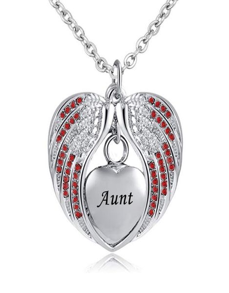 aunt angel wing urn necklace for ashes cremation memorial stainless steel heart keepsake birthstone crystal pendant necklace jewel2301119, Silver
aunt angel wing urn necklace for ashes cremation memorial stainless steel heart keepsake birthstone crystal pendant necklace jewel2301119, Silver