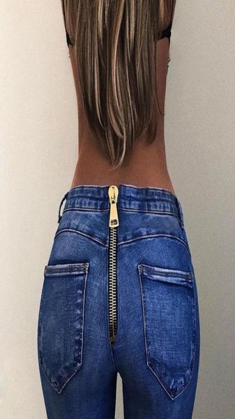 women039s jeans back zipper 2021 blue women high waist trousers pencil stretch denim pants drop7705416 
women039s jeans back zipper 2021 blue women high waist trousers pencil stretch denim pants drop7705416