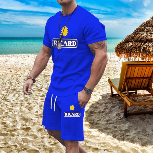 mens tracksuits france ricard t shirt shorts 100%cotton tracksuit 2 piece sets fashion brand man clothing streetwear casual sports outfits 2, Gray
mens tracksuits france ricard t shirt shorts 100%cotton tracksuit 2 piece sets fashion brand man clothing streetwear casual sports outfits 2, Gray