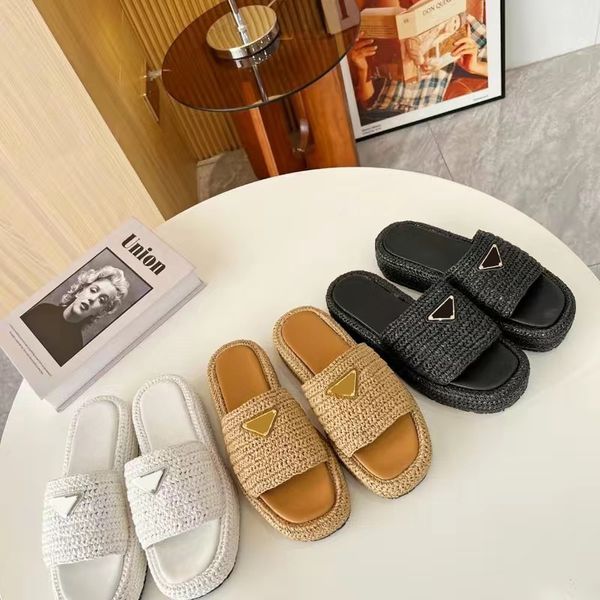 platform women ladies sandals raffia straw sandal made in italy triangle buckle mules thick bottom heelsbeige classic slip on slipper scuffs, Black
platform women ladies sandals raffia straw sandal made in italy triangle buckle mules thick bottom heelsbeige classic slip on slipper scuffs, Black