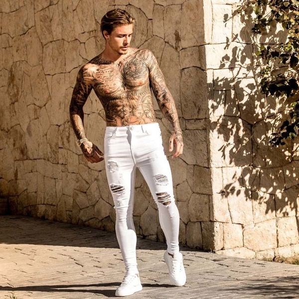 men's jeans fashion white hip hop stretch men trousers ripped men skinny slim fit casual denim y2k pants male vintage clothes 230710, Blue
men's jeans fashion white hip hop stretch men trousers ripped men skinny slim fit casual denim y2k pants male vintage clothes 230710, Blue