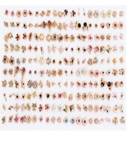 100 pairs women acrylic crystal small stud earrings sets girl child heart star crown earring jewelry new9299923, Golden;silver
100 pairs women acrylic crystal small stud earrings sets girl child heart star crown earring jewelry new9299923, Golden;silver