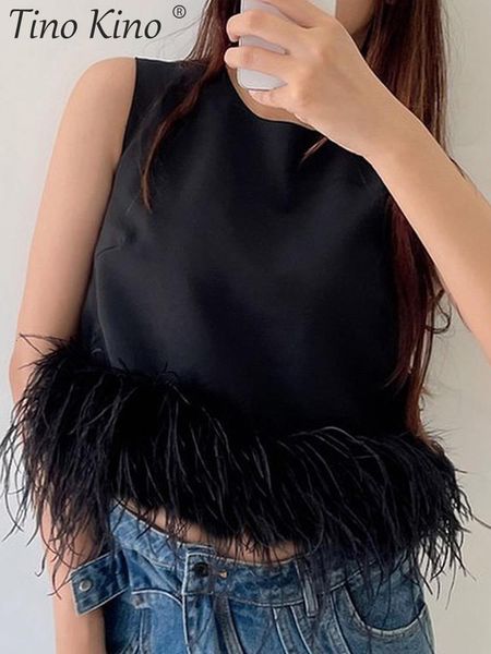 women's tanks camis women sleeveless feather patchwork tank furry o-neck tunic female vest spring summer fashion lady party club t-shi, White
women's tanks camis women sleeveless feather patchwork tank furry o-neck tunic female vest spring summer fashion lady party club t-shi, White