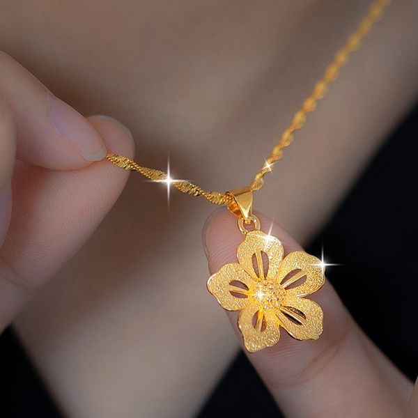 flower pendant for women girl beautiful solid 18k yellow gold color pretty wedding party jewelry gift, Silver
flower pendant for women girl beautiful solid 18k yellow gold color pretty wedding party jewelry gift, Silver