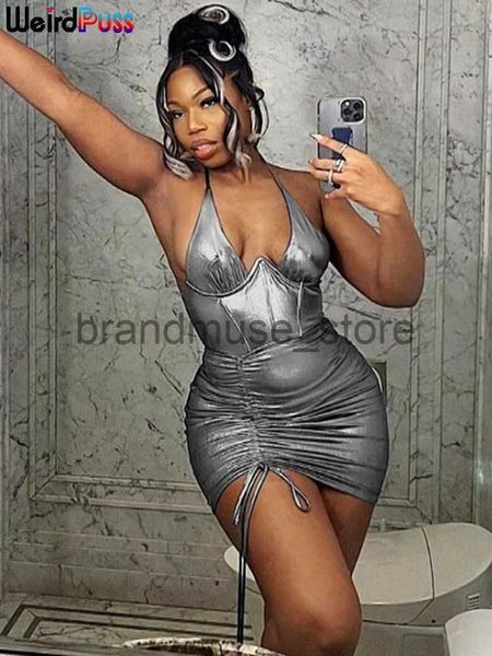 basic casual dresses weird puss pu irregular women halter mini dress strapless lace up backless shirring skinny midnight partywear vacation, Black;gray
basic casual dresses weird puss pu irregular women halter mini dress strapless lace up backless shirring skinny midnight partywear vacation, Black;gray