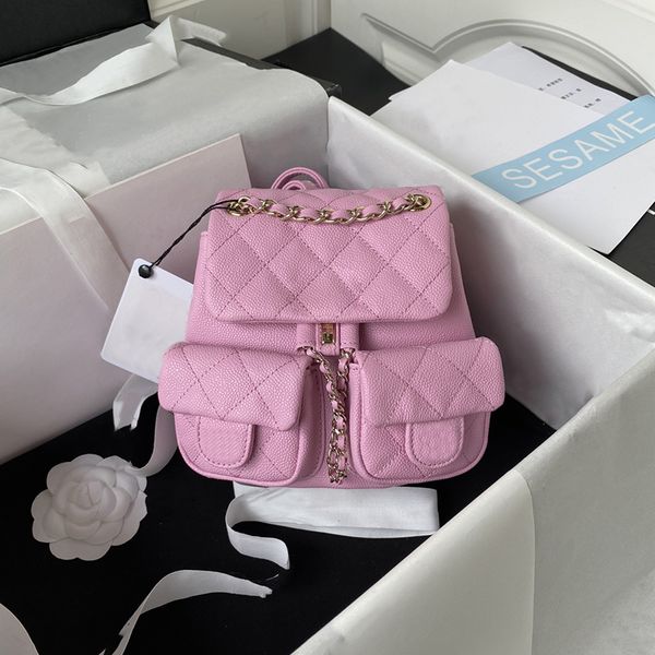 fashion designer backpack genuine leather women small handbag pink black gold hardware lady shoulder bag mirror quality with box
fashion designer backpack genuine leather women small handbag pink black gold hardware lady shoulder bag mirror quality with box