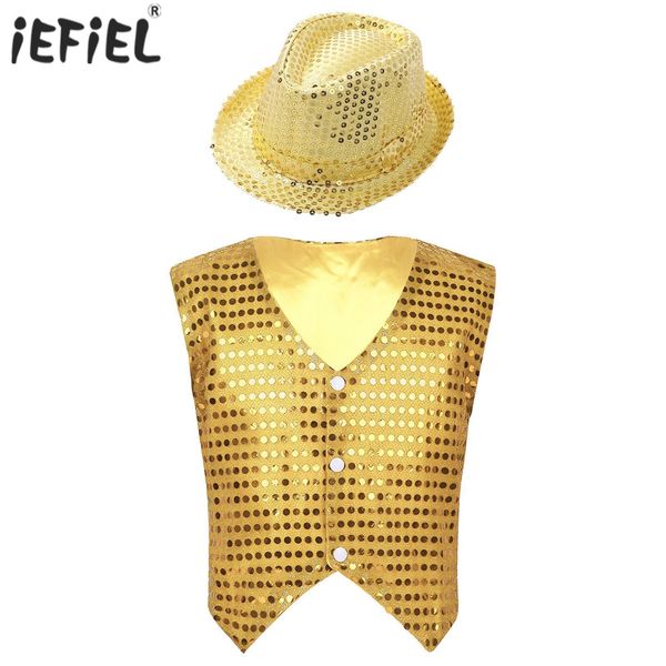 waistcoat kids boys glittery sequined sleeveless vest with hat for jazz modern latin dancing stage performance dance costumes 230711, Camo
waistcoat kids boys glittery sequined sleeveless vest with hat for jazz modern latin dancing stage performance dance costumes 230711, Camo