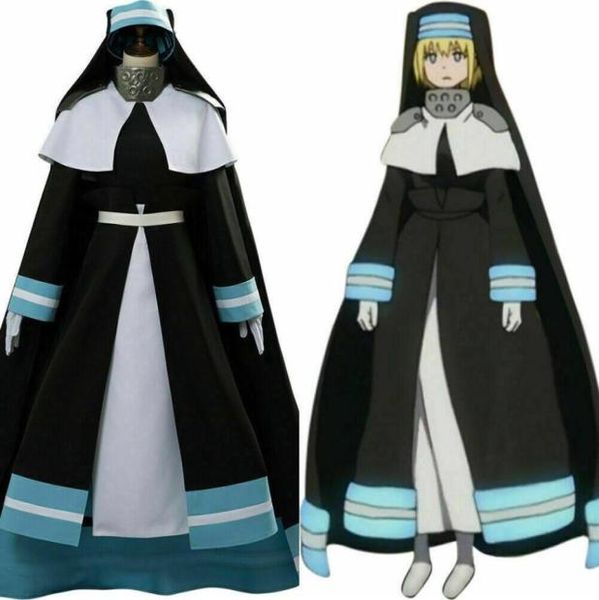fire force cosplay iris nun cosplay costume battle firefighters uniform outfit290z4198948, Black