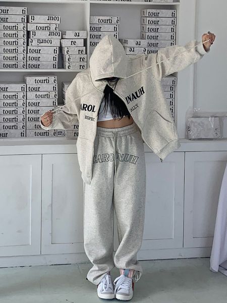 women's two piece pants houzhou hip hop gray pants women two piece sets korean sweatshirts harajuku kpop suit outfit oversize jogging s, White
women's two piece pants houzhou hip hop gray pants women two piece sets korean sweatshirts harajuku kpop suit outfit oversize jogging s, White