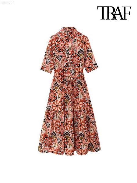 urban dresses traf women fashion with belt printed midi dress vintage short sleeve front button female dresses vestidos mujer l230711, White;black
urban dresses traf women fashion with belt printed midi dress vintage short sleeve front button female dresses vestidos mujer l230711, White;black