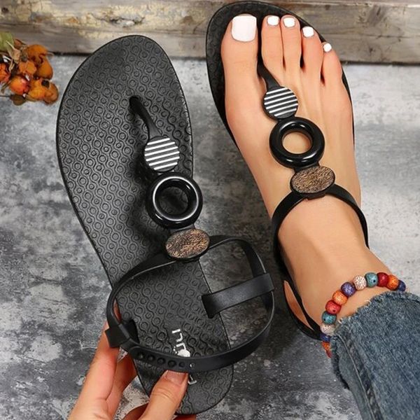 sandal button decor vacation flat for 2023 summer outdoor beach fashion slides woman shoes 230711, Black
sandal button decor vacation flat for 2023 summer outdoor beach fashion slides woman shoes 230711, Black