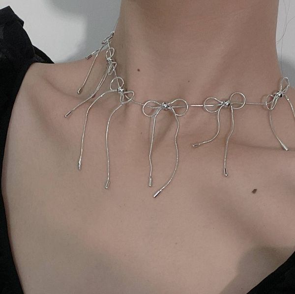 strands strings delicate y2k jewelry sweet metal bowknot necklaces simple style short clavicle chains choker for women girls anniversary par, Black
strands strings delicate y2k jewelry sweet metal bowknot necklaces simple style short clavicle chains choker for women girls anniversary par, Black