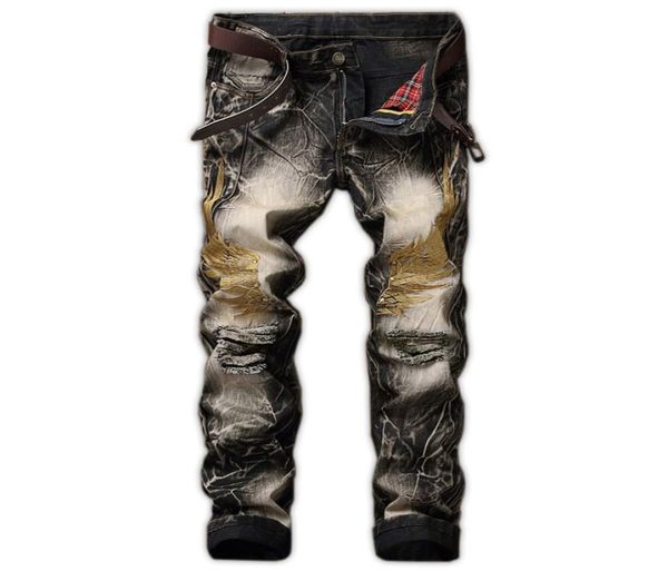 men039s jeans 2 hole jeans men039s retro men039s pants straight slim wings embroidered skinny jeans with 361949, Blue
men039s jeans 2 hole jeans men039s retro men039s pants straight slim wings embroidered skinny jeans with 361949, Blue