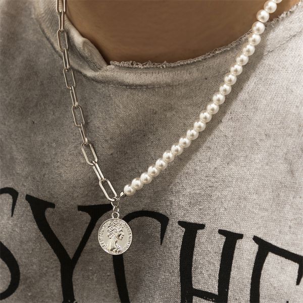 strands strings exquisite portrait pendant necklace creative hip hop punk style stitching pearl men s jewelry brother party gift 230710, Black
strands strings exquisite portrait pendant necklace creative hip hop punk style stitching pearl men s jewelry brother party gift 230710, Black