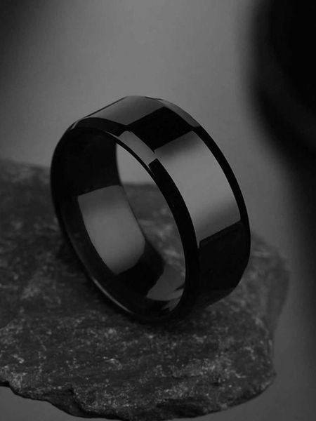 european and americana fashionable punk personality hip-hop minimalist stylish black ring with cool design for men, Silver
european and americana fashionable punk personality hip-hop minimalist stylish black ring with cool design for men, Silver