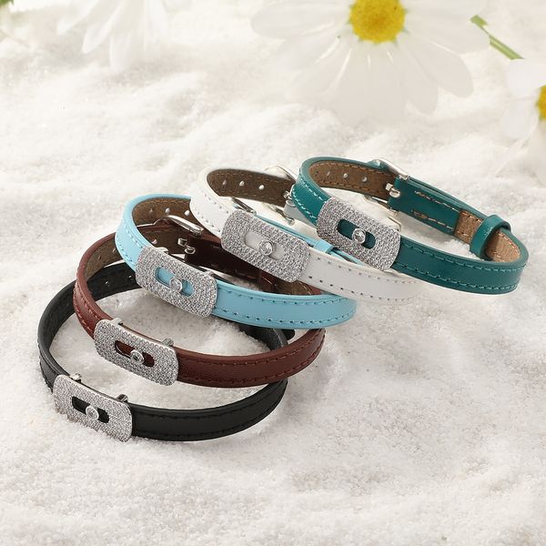 chain 2023 fashion women adjustable bracelet simple colorful leisure versatile leather zircon copper accessories jewelry 230710, Black
chain 2023 fashion women adjustable bracelet simple colorful leisure versatile leather zircon copper accessories jewelry 230710, Black
