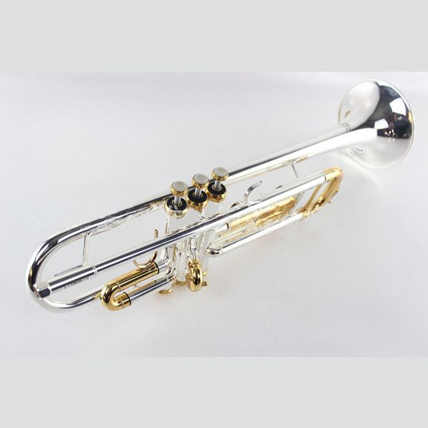 trumpet bb b flat tritone trumpet brass instrument with hard case, mouthpiece, cloth and gloves, silver plated
trumpet bb b flat tritone trumpet brass instrument with hard case, mouthpiece, cloth and gloves, silver plated