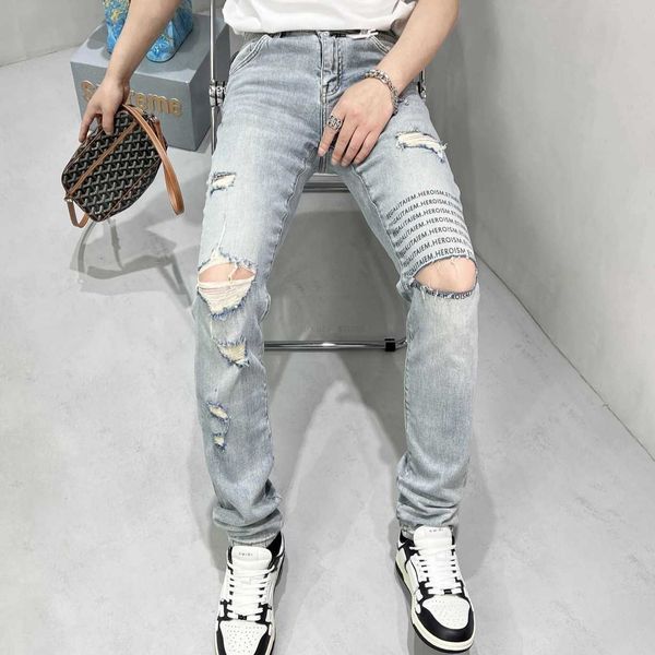 2023 designer ksubi jeans for mens man pants rip denim biker grey paint distress stretch motorcycle bone halloween purple jeans jeans for me, Blue
2023 designer ksubi jeans for mens man pants rip denim biker grey paint distress stretch motorcycle bone halloween purple jeans jeans for me, Blue