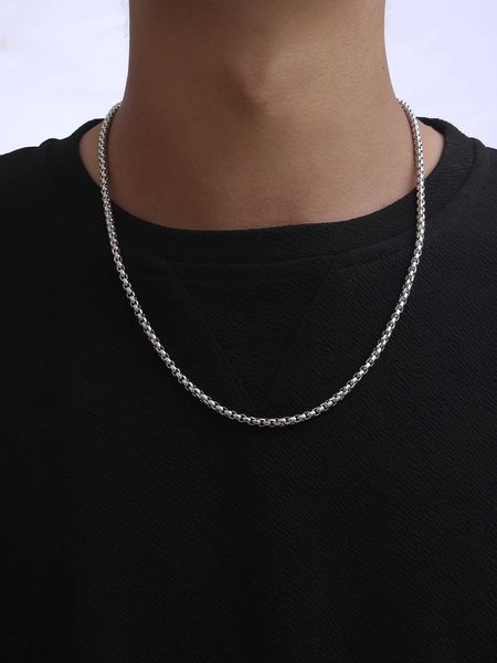 fashionable and popular men platinum plated minimalist necklace stainless steel for jewelry gift and for a stylish look, Silver
fashionable and popular men platinum plated minimalist necklace stainless steel for jewelry gift and for a stylish look, Silver