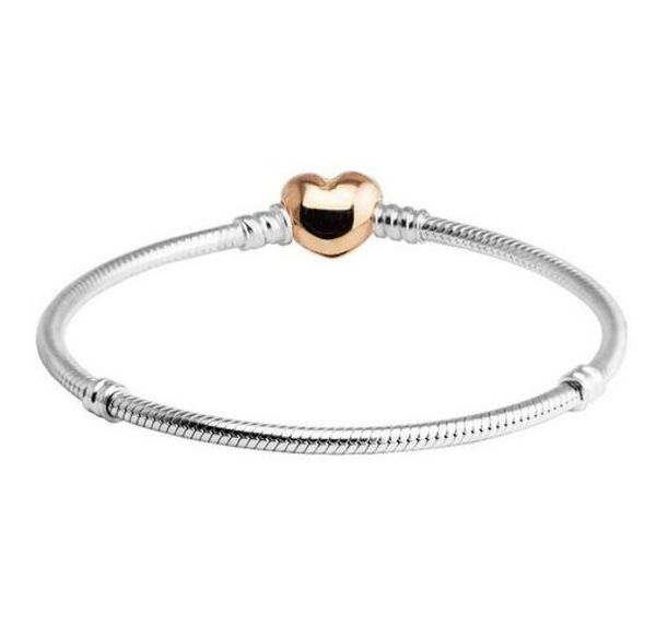 fits pandora beads rose golden heart clasp snake chain silver bracelets for women and men jewelry diy original silver 925 charms b8355669, Golden;silver
fits pandora beads rose golden heart clasp snake chain silver bracelets for women and men jewelry diy original silver 925 charms b8355669, Golden;silver