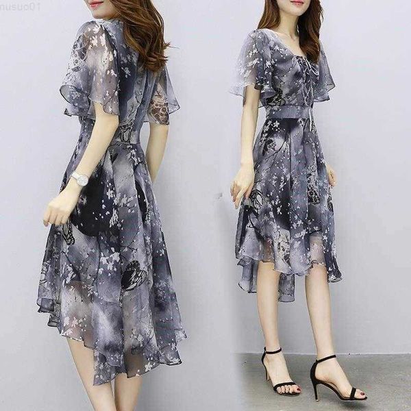 urban dresses women chiffon print dress 2023 new ladies elegant v-neck flare sleeve irregular knee-length dress vestidos female summer cloth, White;black
urban dresses women chiffon print dress 2023 new ladies elegant v-neck flare sleeve irregular knee-length dress vestidos female summer cloth, White;black