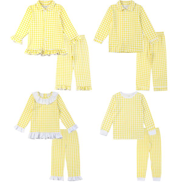 pajamas 95% cotton boys and girls two piece long set lemon frill checked kids clothing easter pyjamas 230710, Blue;red
pajamas 95% cotton boys and girls two piece long set lemon frill checked kids clothing easter pyjamas 230710, Blue;red