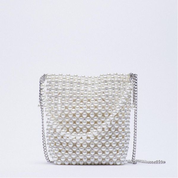 evening bags za pearl beaded bag white fairy portable messenger with chain female purses and handbags cross body woman 230711 
evening bags za pearl beaded bag white fairy portable messenger with chain female purses and handbags cross body woman 230711