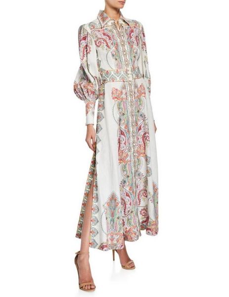 gorgeous 2019 lapel neck puff sleeves long women dress designer cashew print side slit milan runway gown yy838160414, Black
gorgeous 2019 lapel neck puff sleeves long women dress designer cashew print side slit milan runway gown yy838160414, Black
