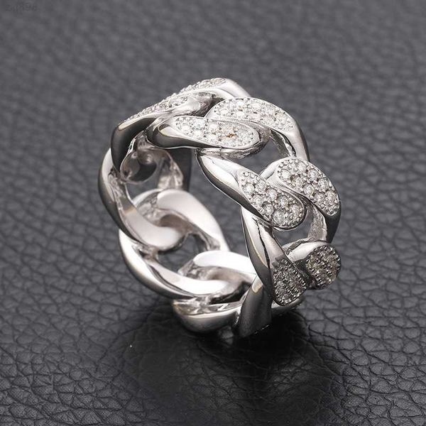 high-end hiphop jewelry iced bling moissanite diamonds 925 sterling silver cuban link chain ring
high-end hiphop jewelry iced bling moissanite diamonds 925 sterling silver cuban link chain ring