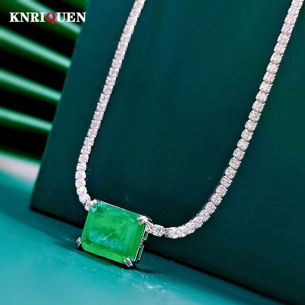 pendant necklaces trend 100% 925 real silver 10*12mm emerald paraiba tourmaline lab diamond pendant necklace for women charms wedding gifts
pendant necklaces trend 100% 925 real silver 10*12mm emerald paraiba tourmaline lab diamond pendant necklace for women charms wedding gifts