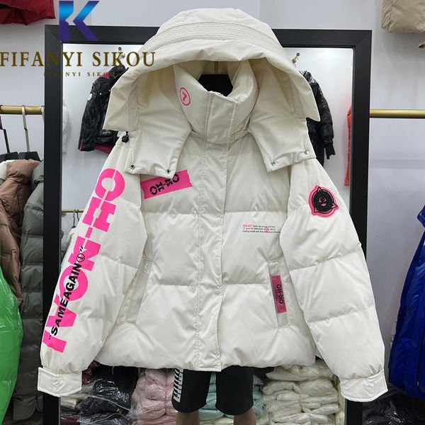 pants letter print down jackets women 2022 winter jacket glossy fashion hooded short parkas loose casual warm cotton coat female, Black
pants letter print down jackets women 2022 winter jacket glossy fashion hooded short parkas loose casual warm cotton coat female, Black
