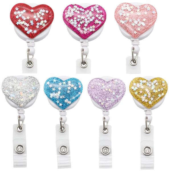 10 pcs/lot fashion key rings office supply heart shape star paillette id name card holder retractable badge reels for nurse doctor work acce, Slivery;golden
10 pcs/lot fashion key rings office supply heart shape star paillette id name card holder retractable badge reels for nurse doctor work acce, Slivery;golden