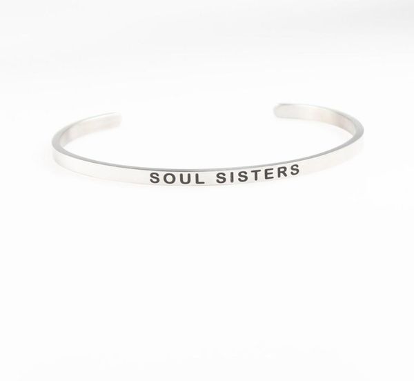 soul sister mantra bracelets for women gift stainless steel bangles inspirational jewelry8149815, Black
soul sister mantra bracelets for women gift stainless steel bangles inspirational jewelry8149815, Black