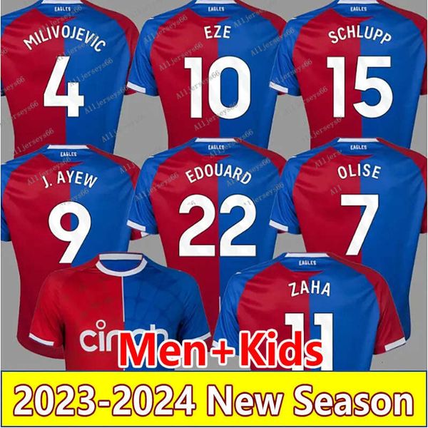 24 23 zaha edouard soccer jerseys milivojevic schlupp mateta j.ayew eze home away olise mcarthur football shirt 2023 2024 sambi 20 20, Black;yellow
24 23 zaha edouard soccer jerseys milivojevic schlupp mateta j.ayew eze home away olise mcarthur football shirt 2023 2024 sambi 20 20, Black;yellow