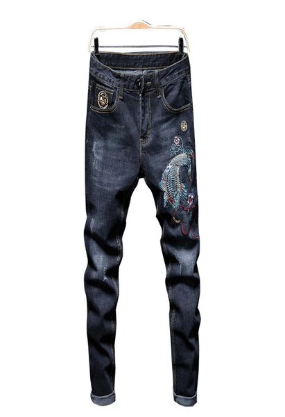 new style stretch jeans 2020 men039s embroidered carp dark blue slim tide pants autumn winter streetwear holes patchwork ripped7180066
new style stretch jeans 2020 men039s embroidered carp dark blue slim tide pants autumn winter streetwear holes patchwork ripped7180066