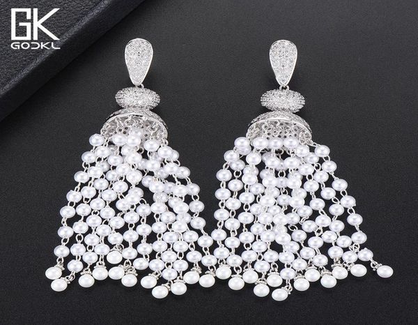 godki luxury imitation pearls tassels long dangle earrings for women wedding cubic zircon dubai bridal silver drop earrings 2018 j4227068, Golden;silver
godki luxury imitation pearls tassels long dangle earrings for women wedding cubic zircon dubai bridal silver drop earrings 2018 j4227068, Golden;silver