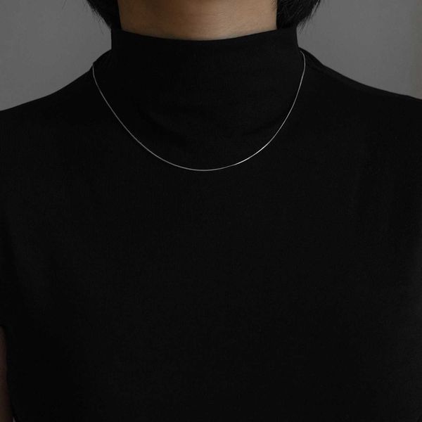 women's basic necklace simple snake bone chain fine neck chain short snake bone chain (can be used as a bracelet) titanium steel jewelr, Silver
women's basic necklace simple snake bone chain fine neck chain short snake bone chain (can be used as a bracelet) titanium steel jewelr, Silver