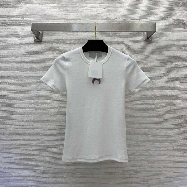 23ss tee womens t-shirt womens designer clothing moon precision embroidery side small fabric logo slim fit slim thread elastic short sleeve, White
23ss tee womens t-shirt womens designer clothing moon precision embroidery side small fabric logo slim fit slim thread elastic short sleeve, White