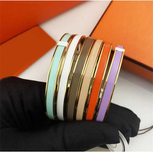 luxury brand bracelet her max classic h thin designer 18k gold bangle enamel bracelet for men women birthday mother' day jewelry os56, Black
luxury brand bracelet her max classic h thin designer 18k gold bangle enamel bracelet for men women birthday mother' day jewelry os56, Black