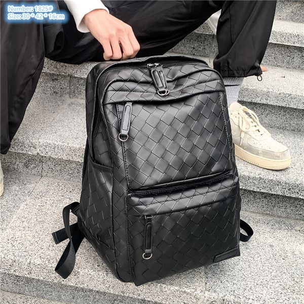 wholesale men shoulder bags 2 colors simple and versatile black outdoor leisure travel backpack college wind woven student backpacks street popular computer bag, Black-coarse weaving-1825#
wholesale men shoulder bags 2 colors simple and versatile black outdoor leisure travel backpack college wind woven student backpacks street popular computer bag, Black-coarse weaving-1825#